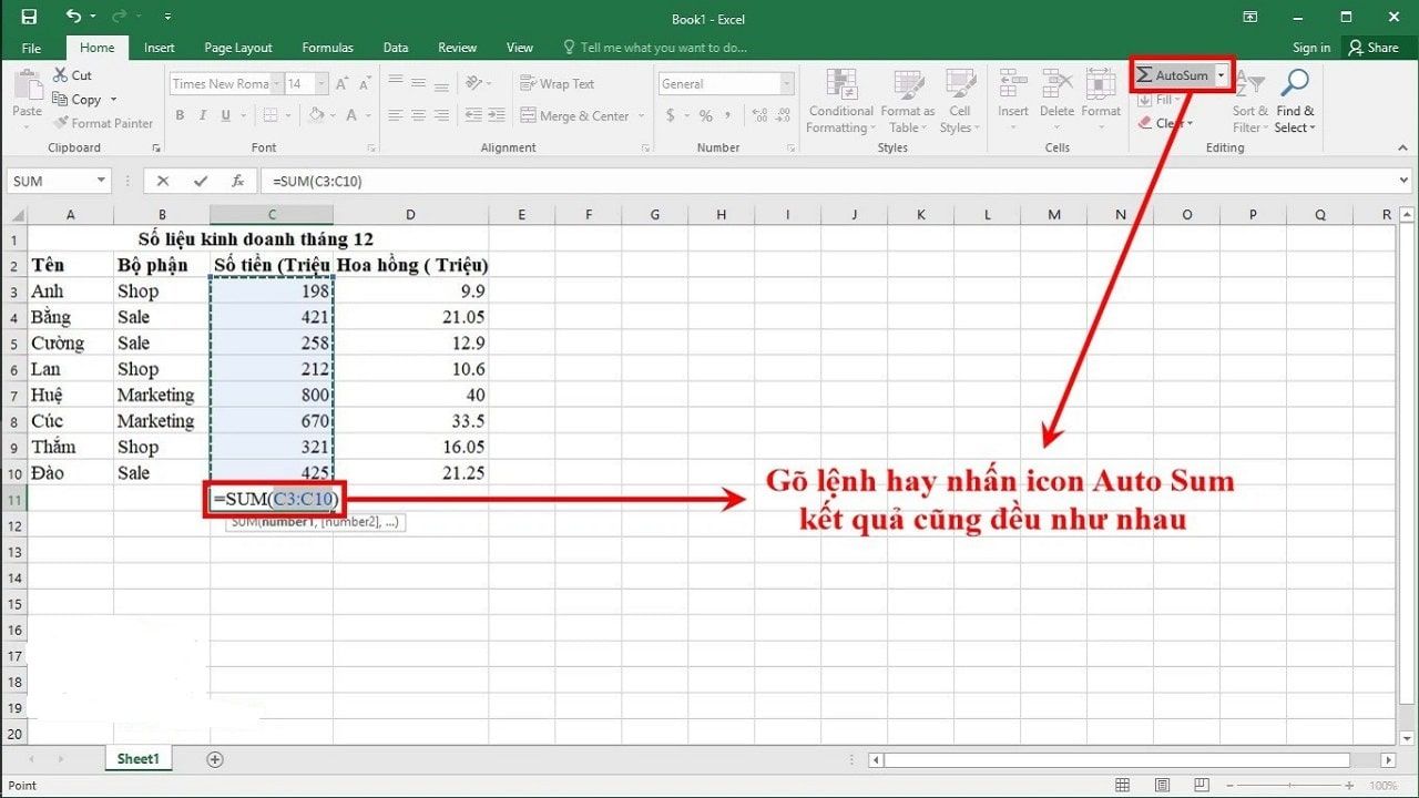 Các hàm Excel thông dụng nhất từ cơ bản đến nâng cao, có ví dụ