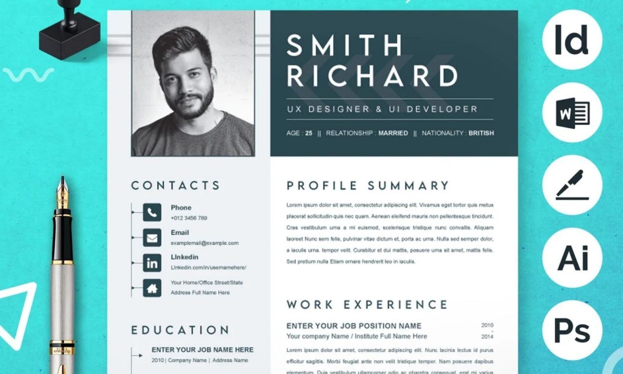 6 Mẫu CV Designer Đẹp Không Thể Bỏ Qua, Mang Đậm Phong Cách Riêng