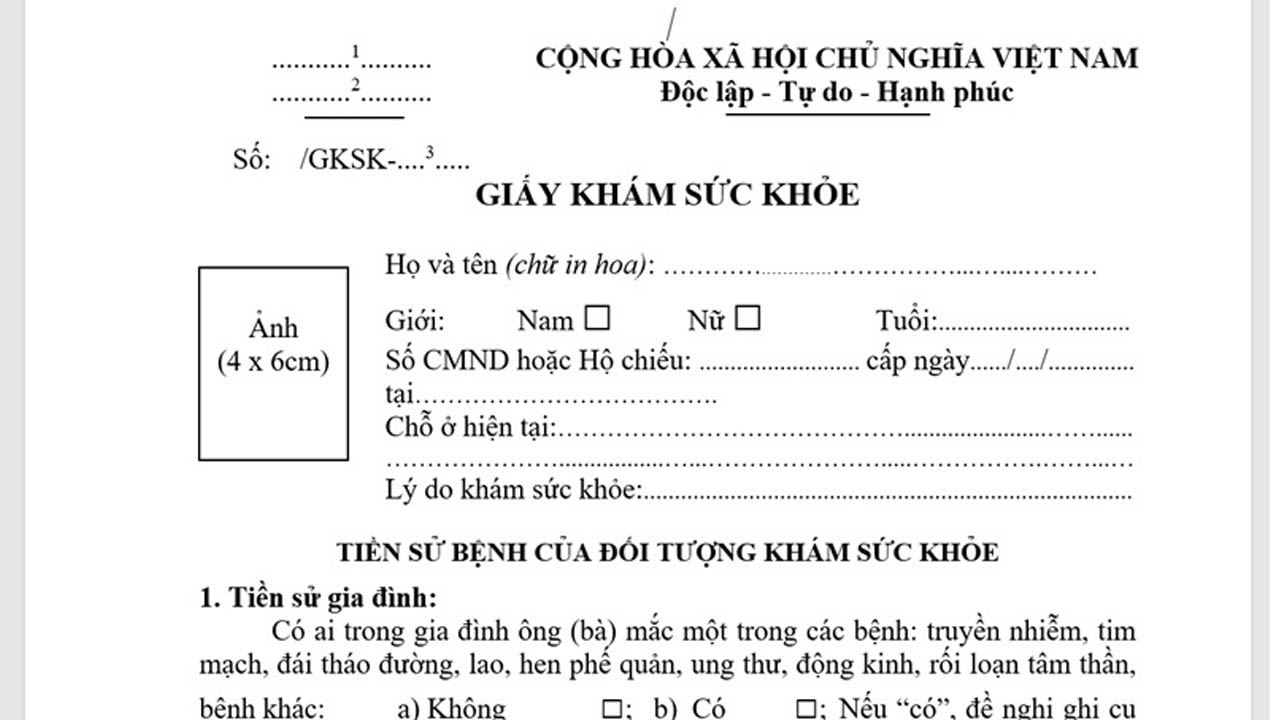 Giấy khám sức khỏe sẽ giúp nhà tuyển dụng biết rõ hơn về tình trạng sức khoẻ của ứng viên.