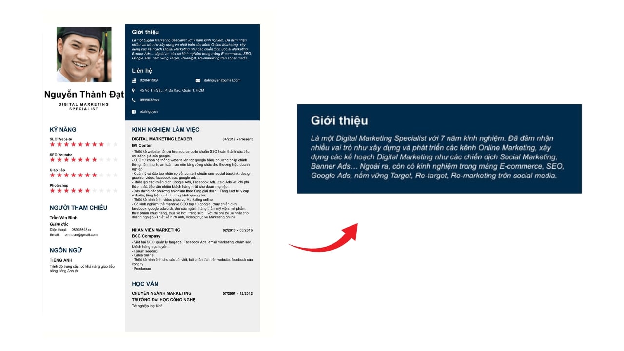 Cách viết phần giới thiệu ở CV.