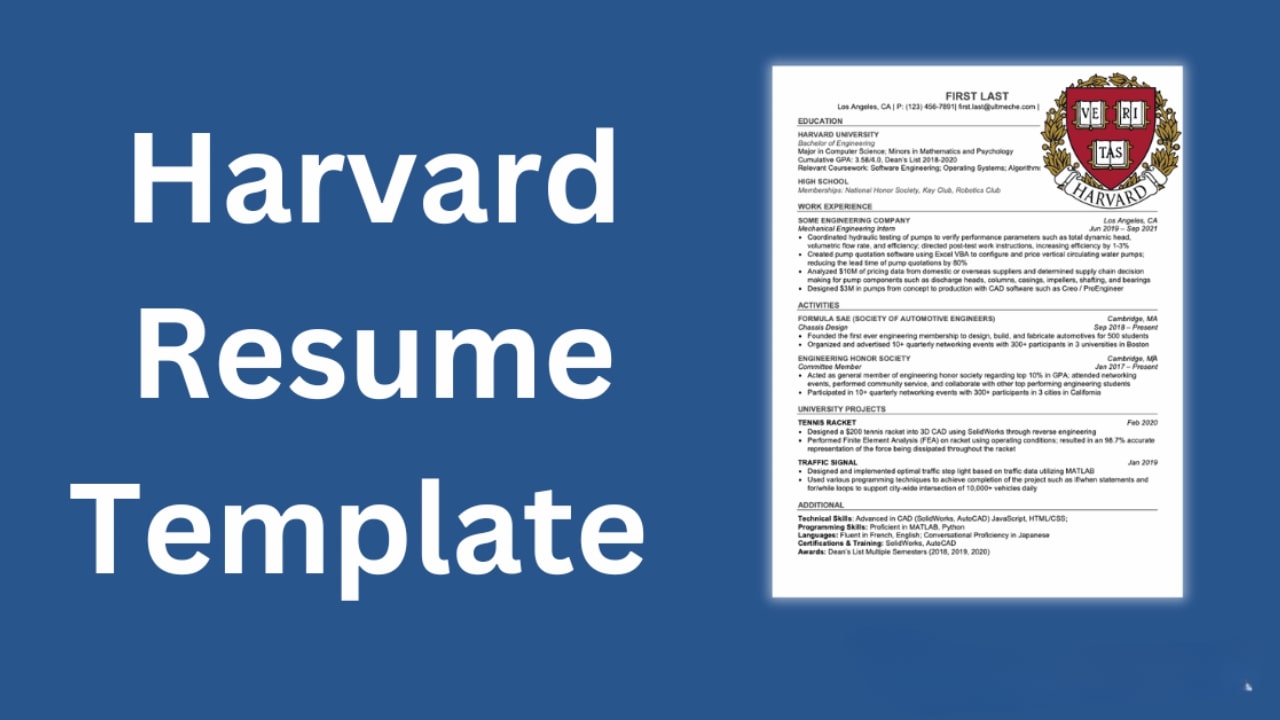 Mẫu CV Harvard được nhiều HR đánh giá cao.