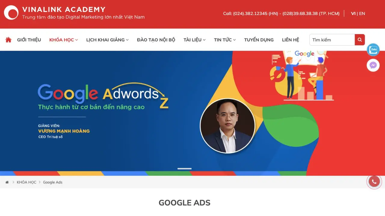 khóa học google ads