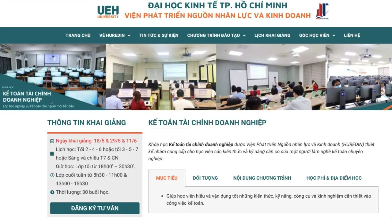 khóa học kế toán