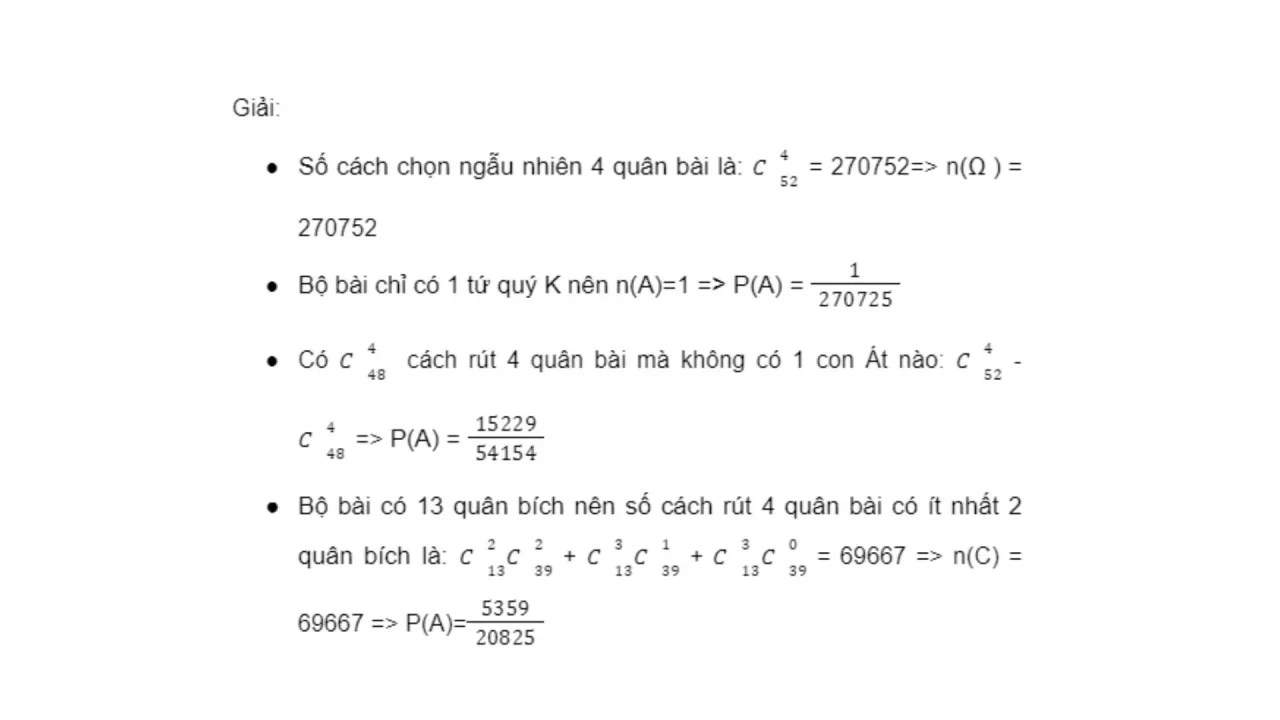 cách tính xác suất