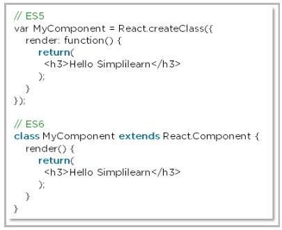 Câu hỏi phỏng vấn ReactJS về Components và Function trên ES6 VS ES5.