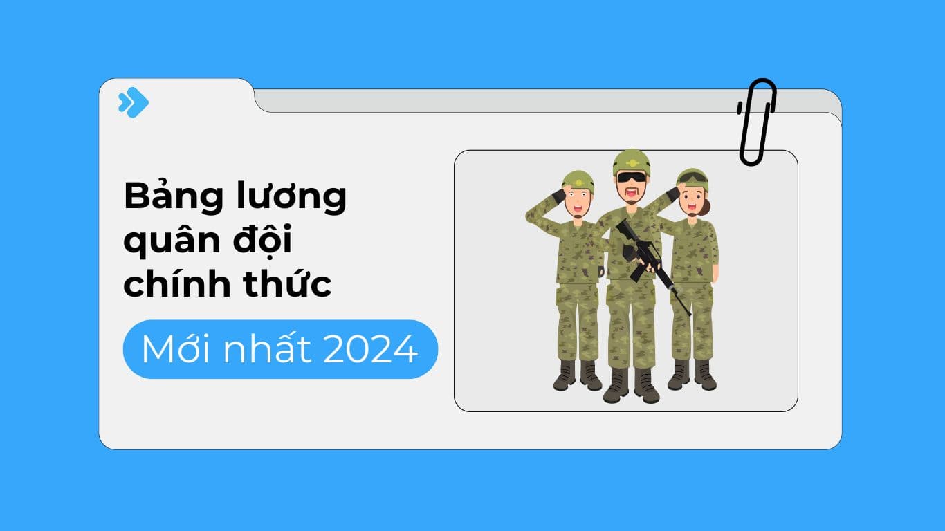 Bảng lương quân đội 2024 chính thức.