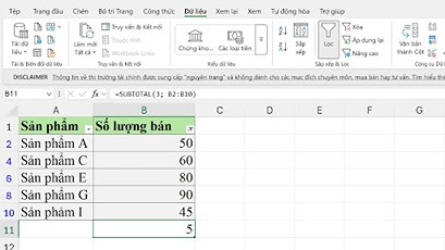 Hàm SUBTOTAL trong Excel – Hướng dẫn chi tiết và ví dụ thực tế