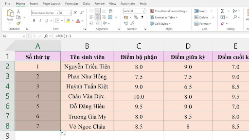 Đánh số thứ tự trong Excel: Cách làm nhanh và hiệu quả