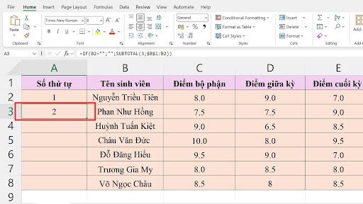 Đánh số thứ tự trong Excel: Cách làm nhanh và hiệu quả