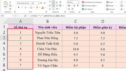 Đánh số thứ tự trong Excel: Cách làm nhanh và hiệu quả